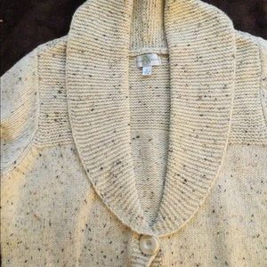 Cowl neck cardigan sweater